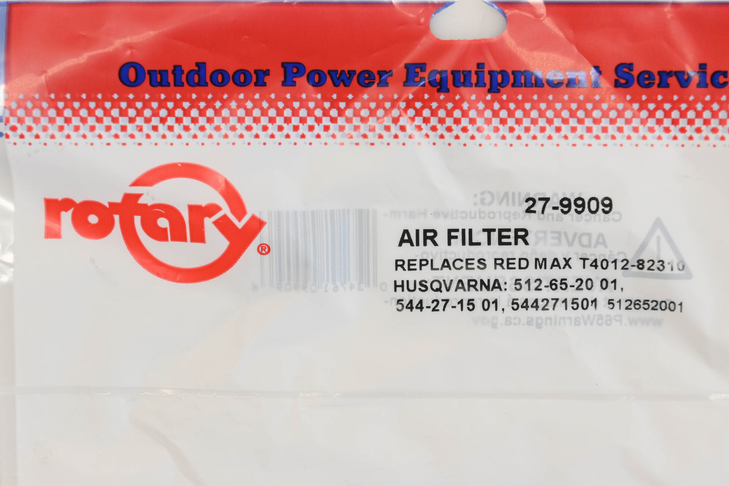 Rotary 27-9909, T4012-82310, 512652001 Air Filter NOS