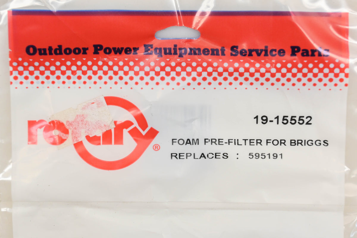 Rotary 19-15552, 595191 Foam Pre-Filter NOS