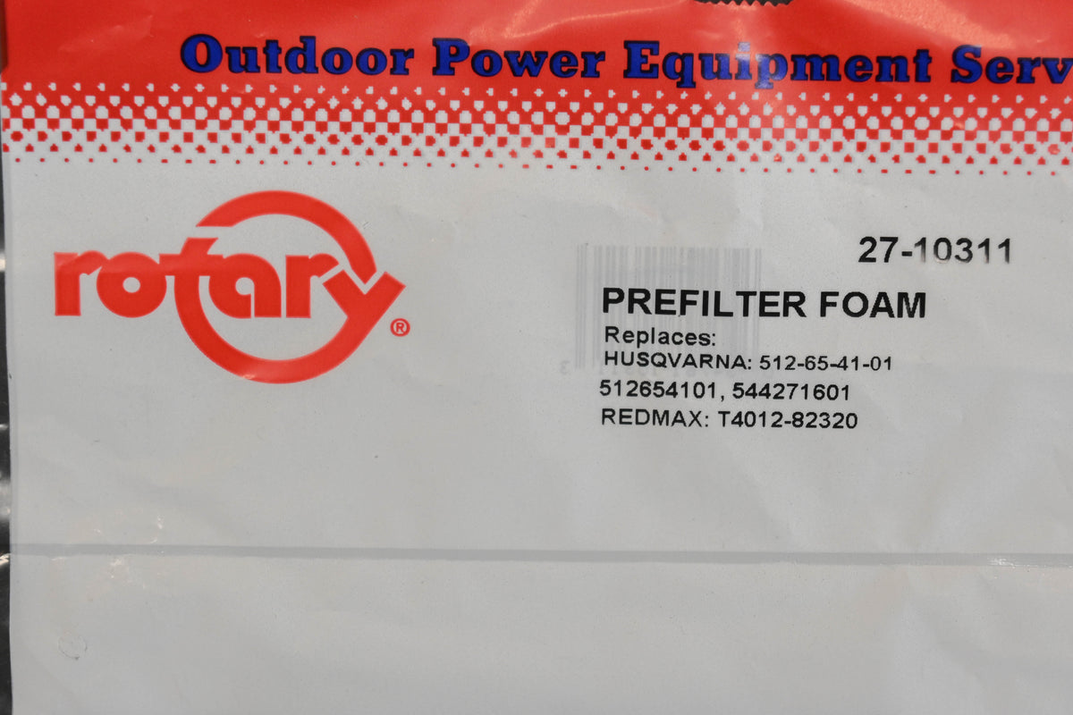 Rotary 27-10311, 512 65 41-01, 512654101 Foam Pre-Filter NOS