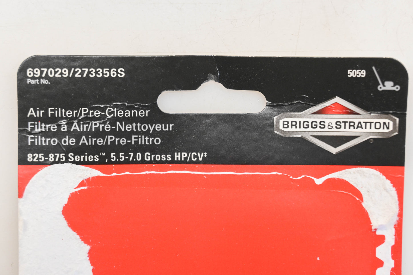 New OEM Briggs & Stratton 697029, 273356S Air Filter Kit NOS