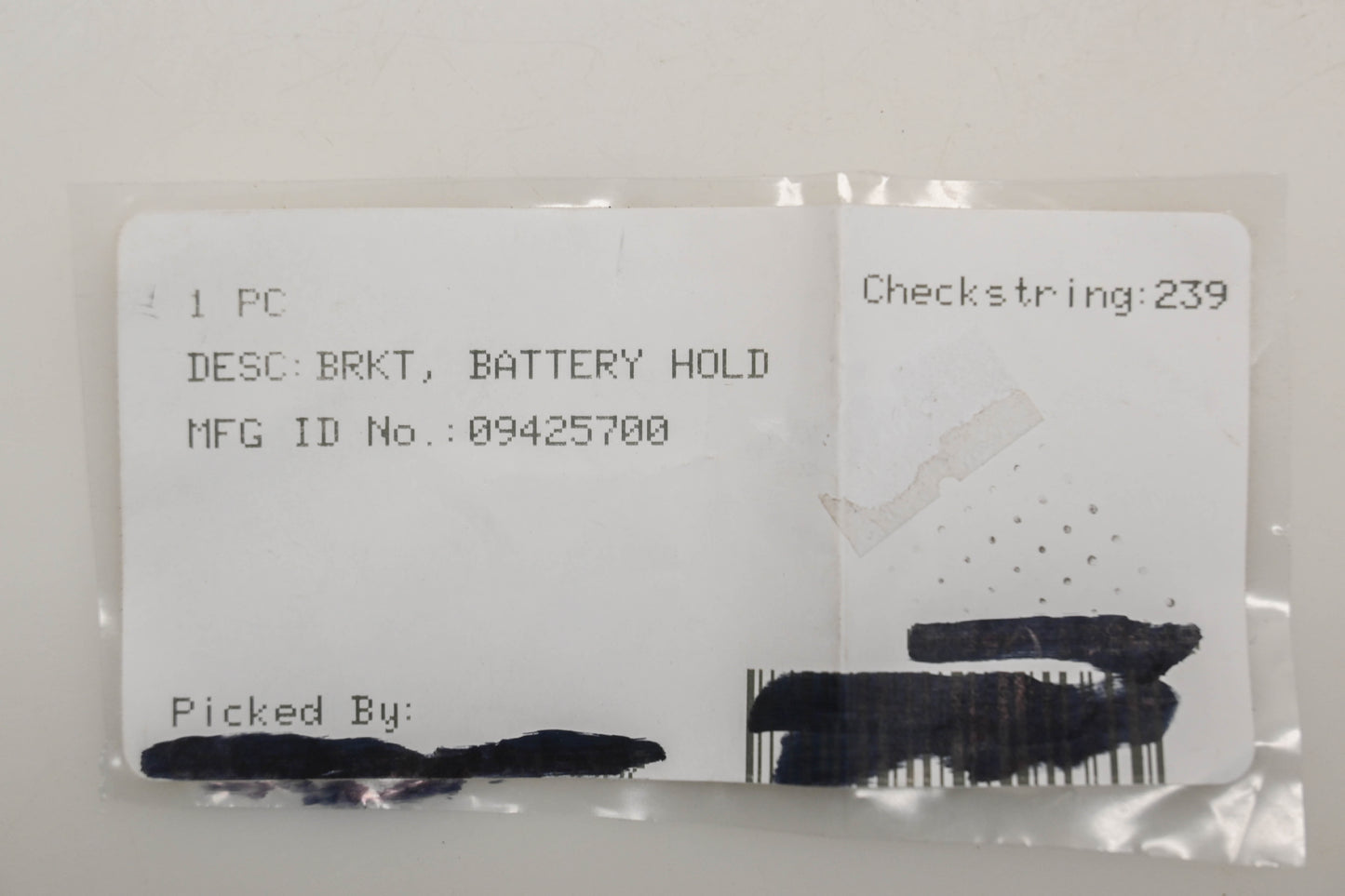 Ariens 09425700 Battery Hold Down Bracket NOS