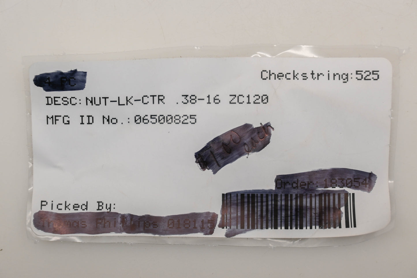 Ariens 06500825 3/8"-16 Lock Nut NOS