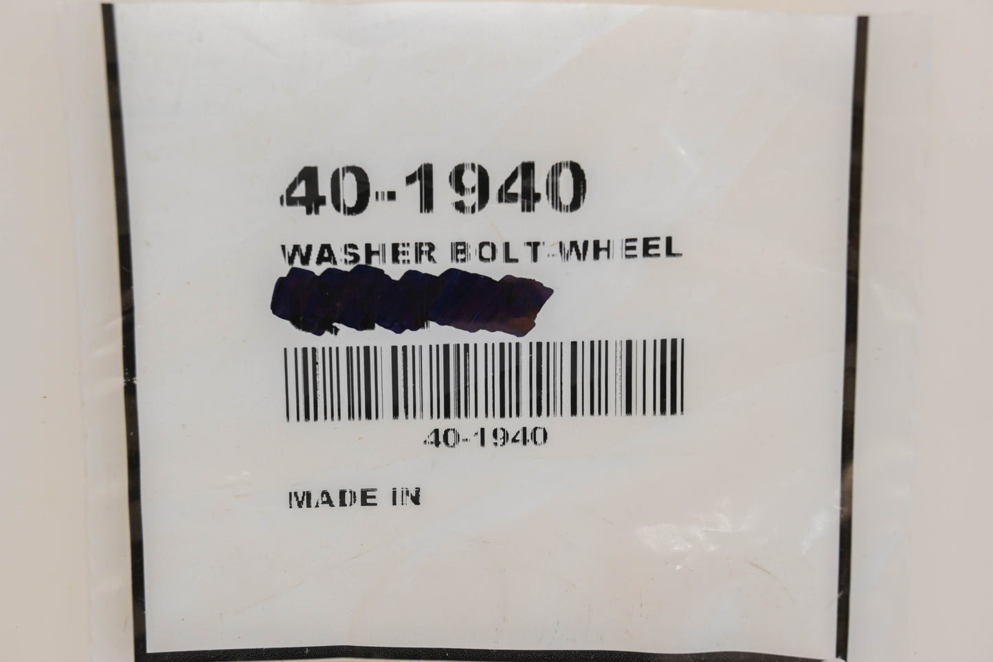 Toro 40-1940 9/16" x 3/8" x Washers Qty 4 NOS