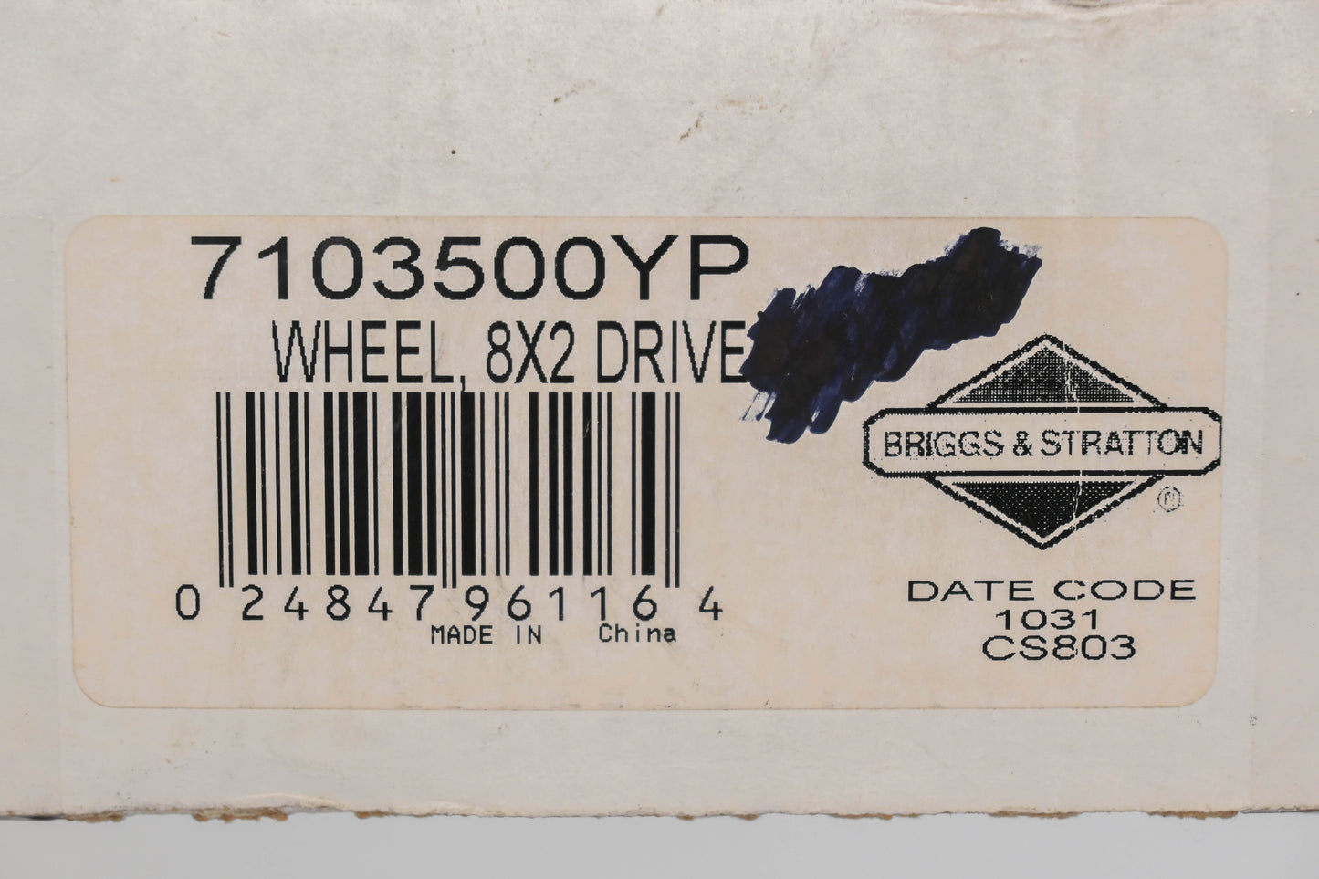 New OEM Briggs & Stratton 7103500YP 8" x 2" Drive Wheel NOS