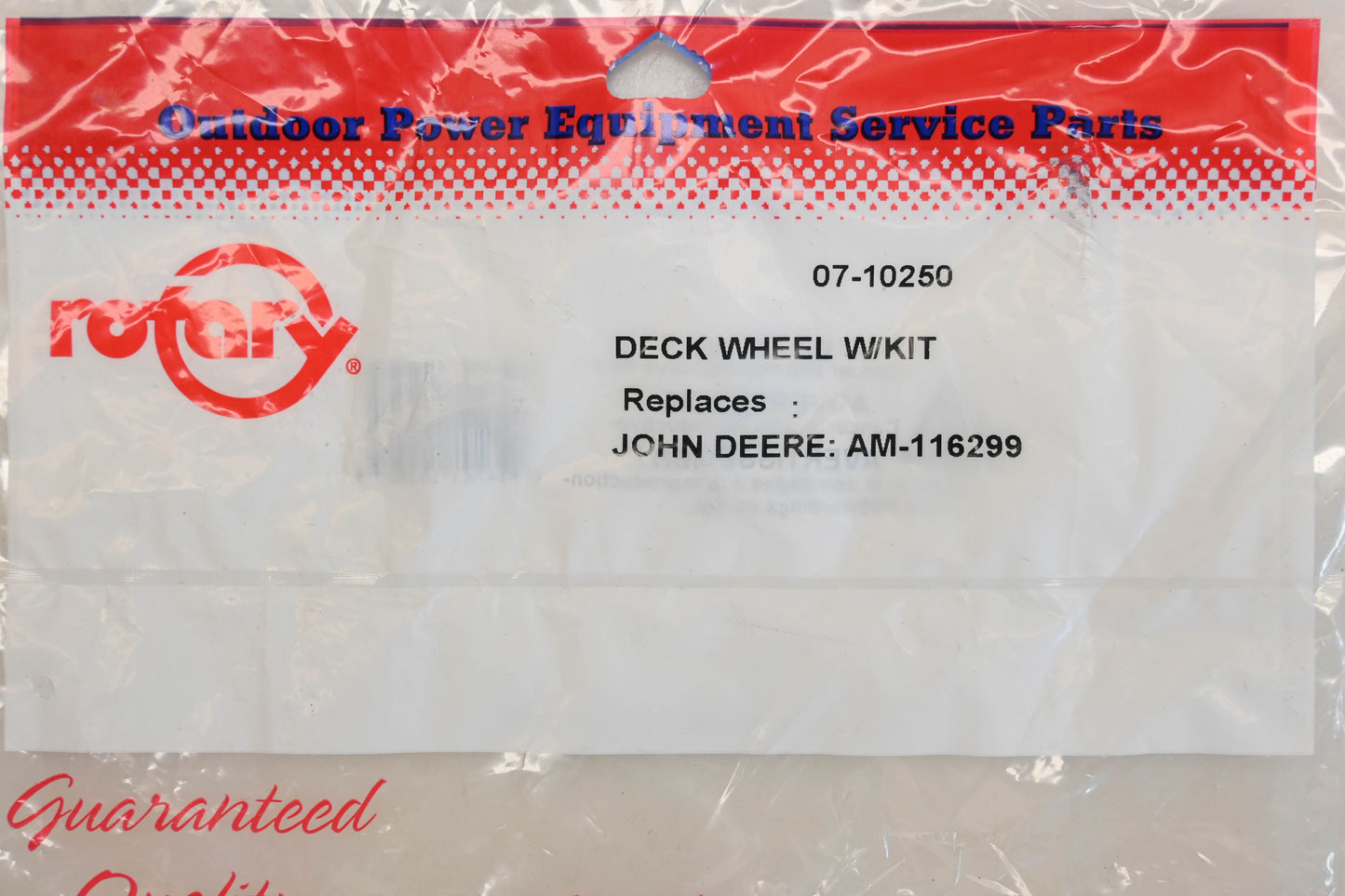 Rotary 07-10250, AM-116299 Deck Wheel Kit NOS