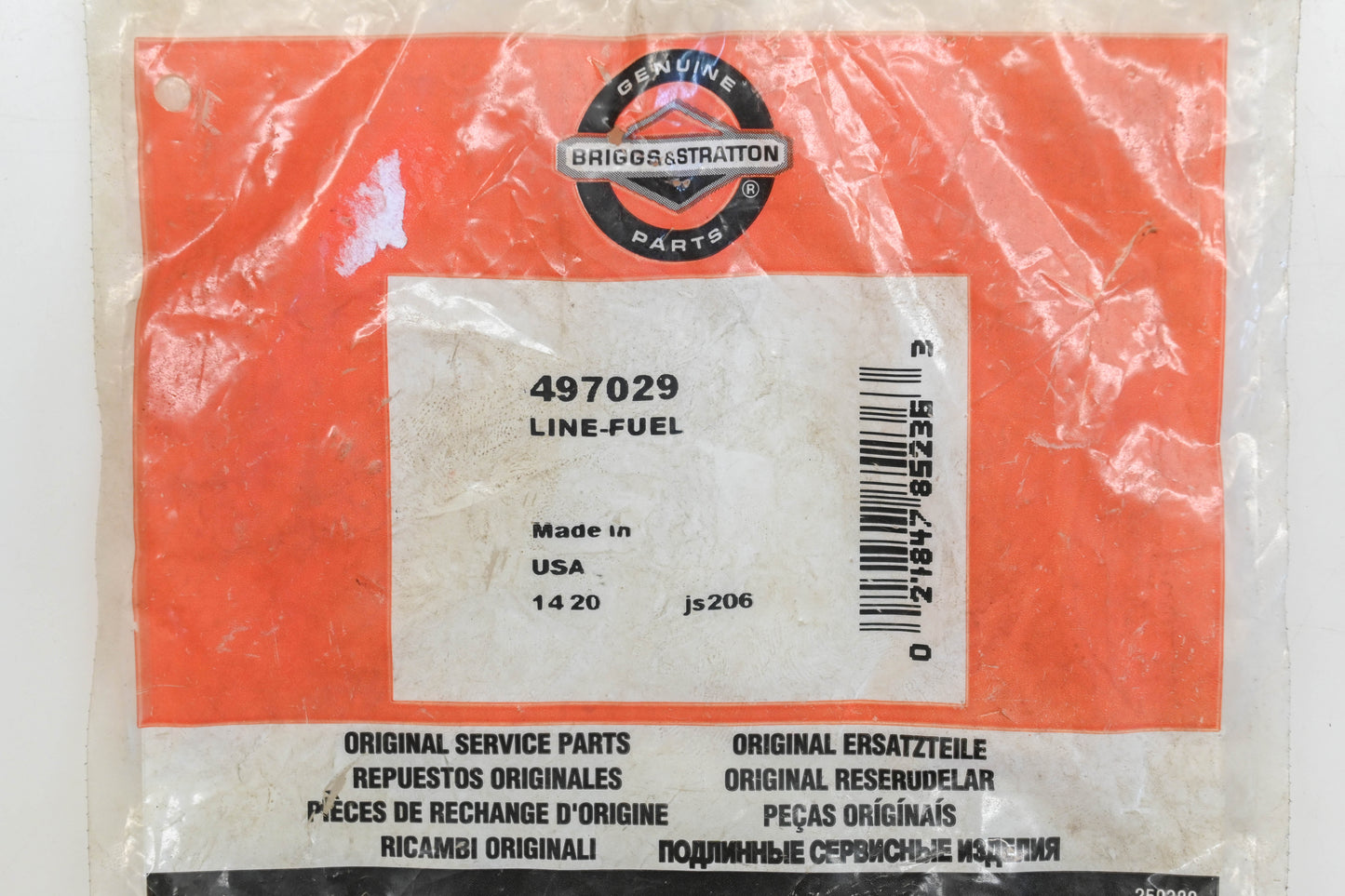 New OEM Briggs & Stratton 497029 Fuel Line Assembly NOS