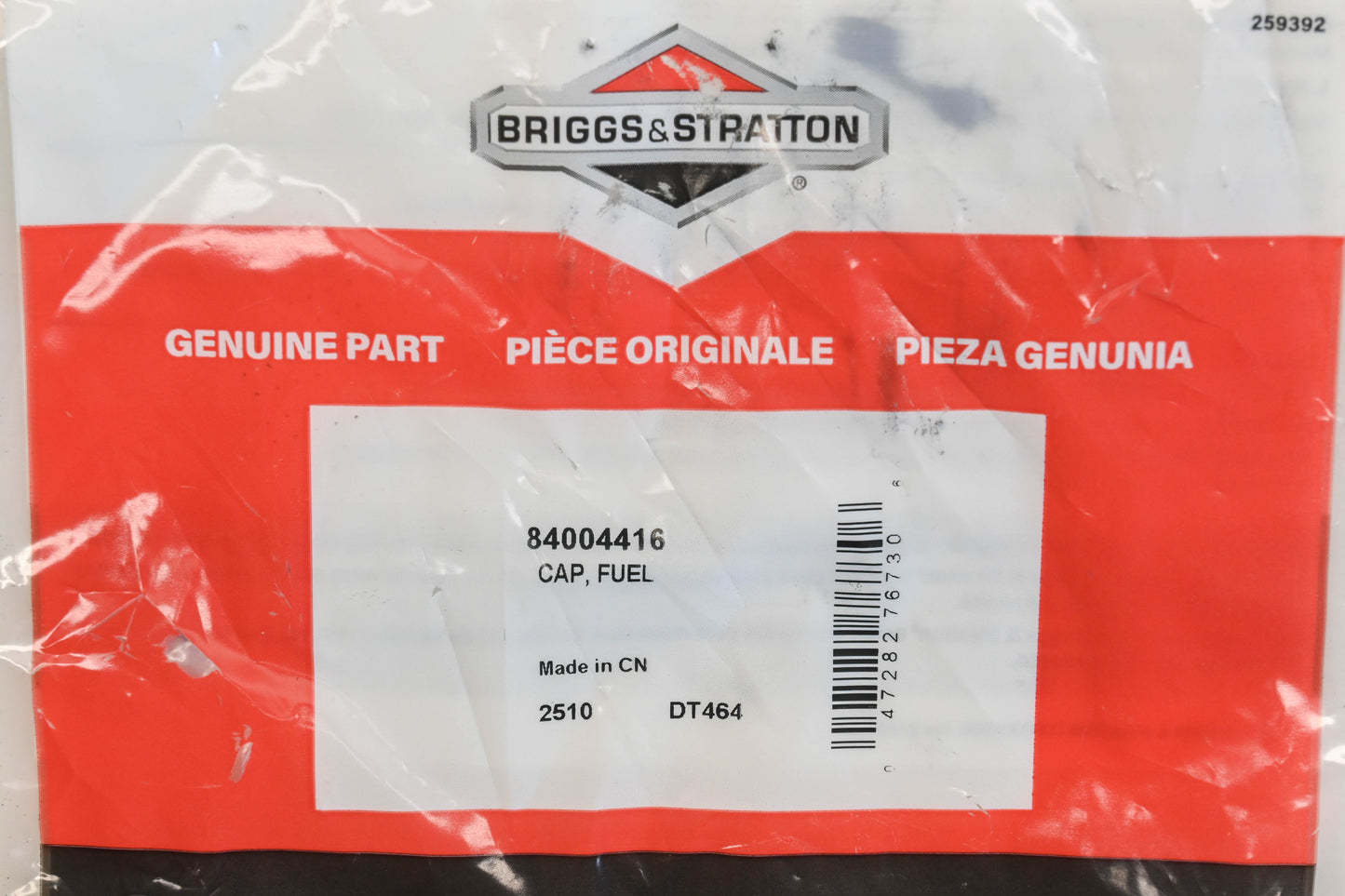 New OEM Briggs & Stratton 84004416 Fuel Tank Cap Assembly NOS