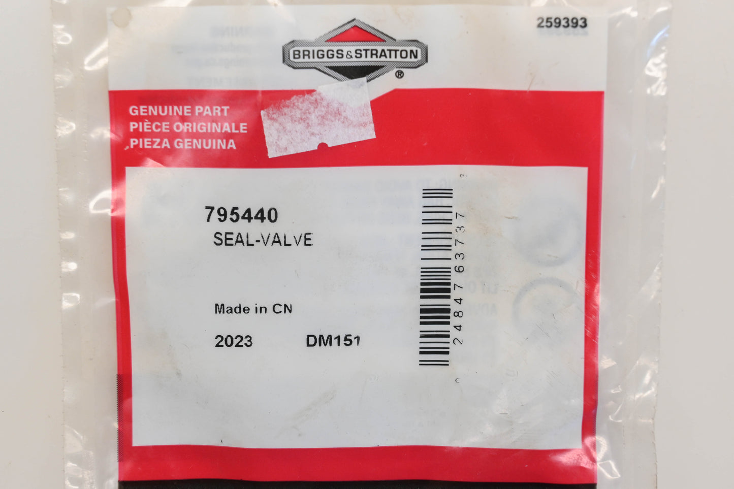 New OEM Briggs & Stratton 795440 Valve Seal NOS