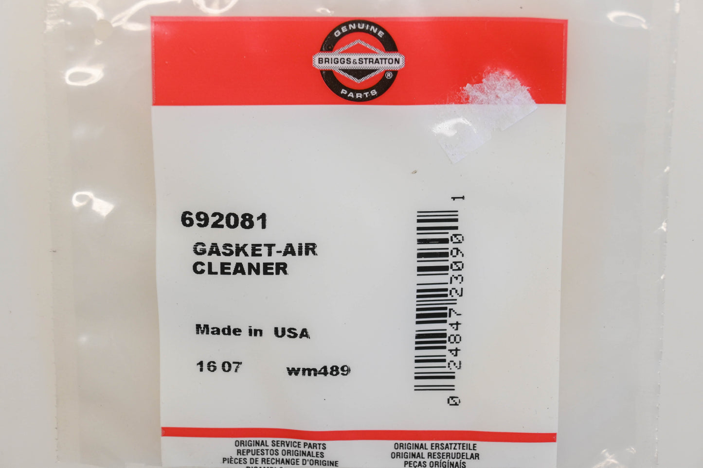 New OEM Briggs & Stratton 692081 Air Cleaner Gaskets Qty 2 NOS