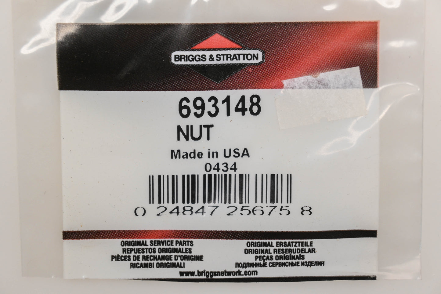 New OEM Briggs & Stratton 693148 10-32 Nylon Lock Nuts Qty 2 NOS