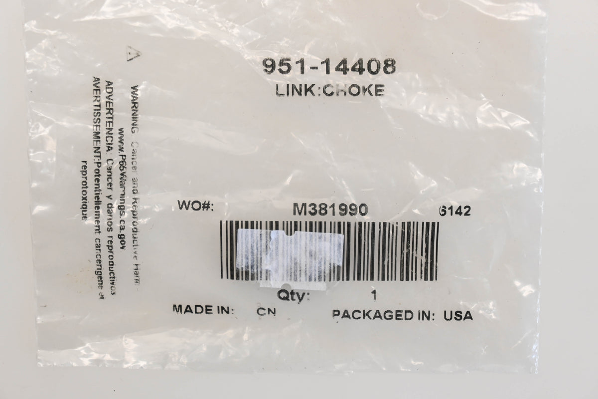 MTD 951-14408 Choke Linkage NOS