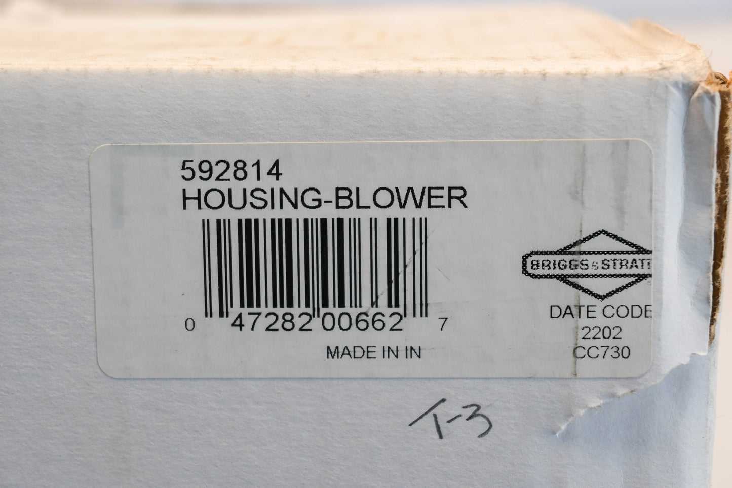New OEM Briggs & Stratton 592814 Blower Housing Kit NOS