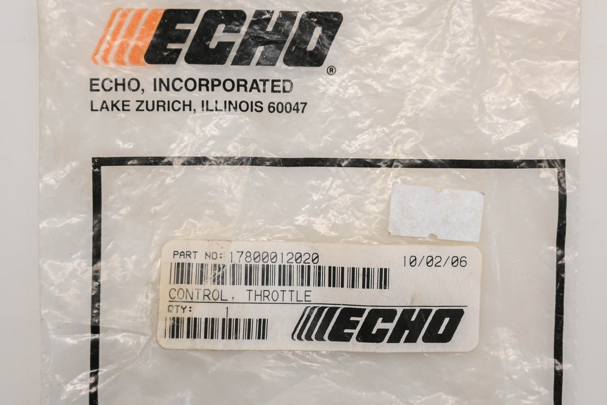 New OEM Echo 17800012020 Throttle Control Assembly NOS