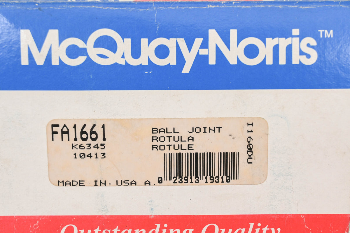 McQuay-Norris FA1661 Ball Joint Kit NOS