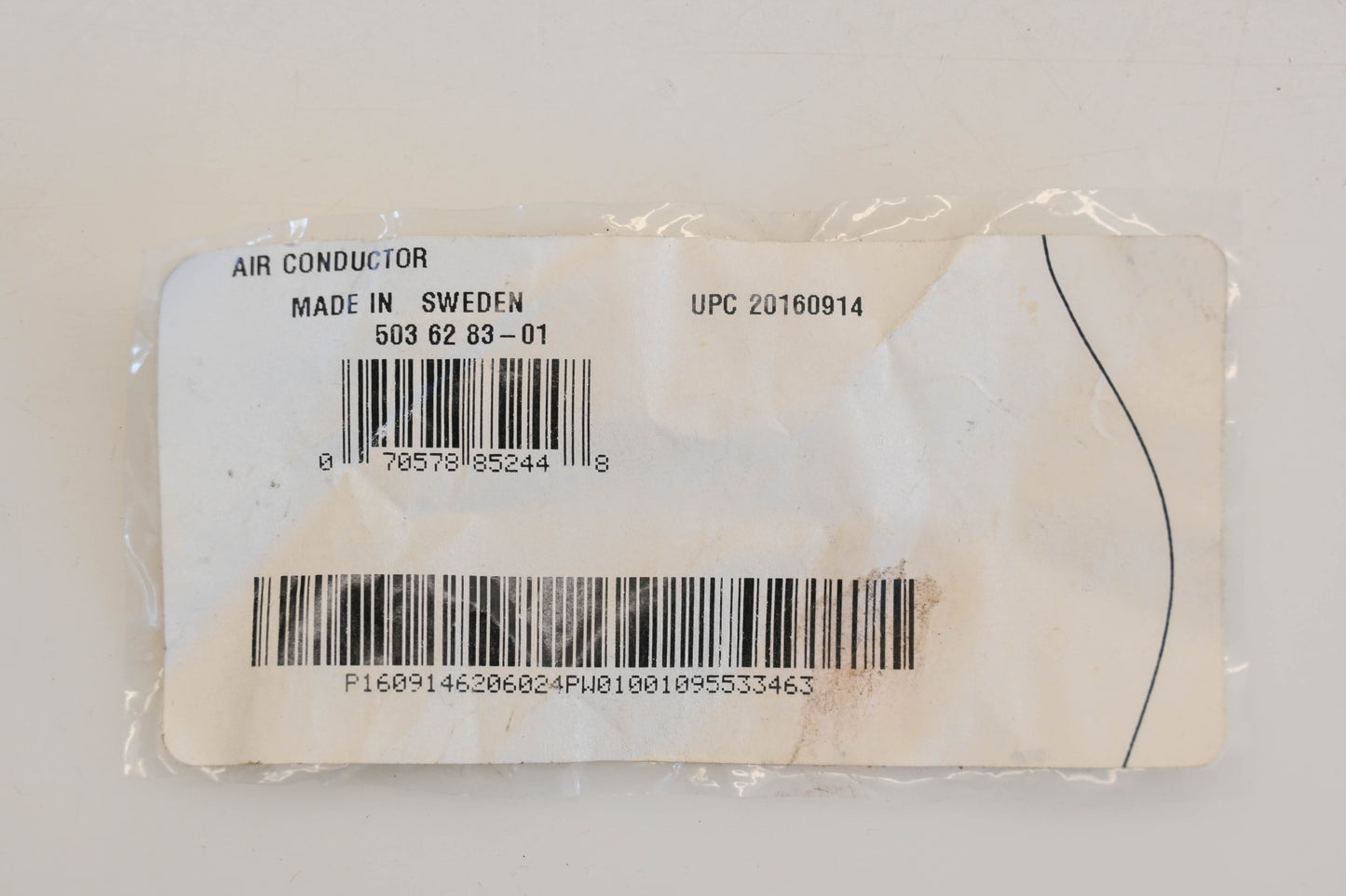 New OEM Husqvarna 503 62 83-01, 503628301, 503 62 83 Grey Air Conductor NOS