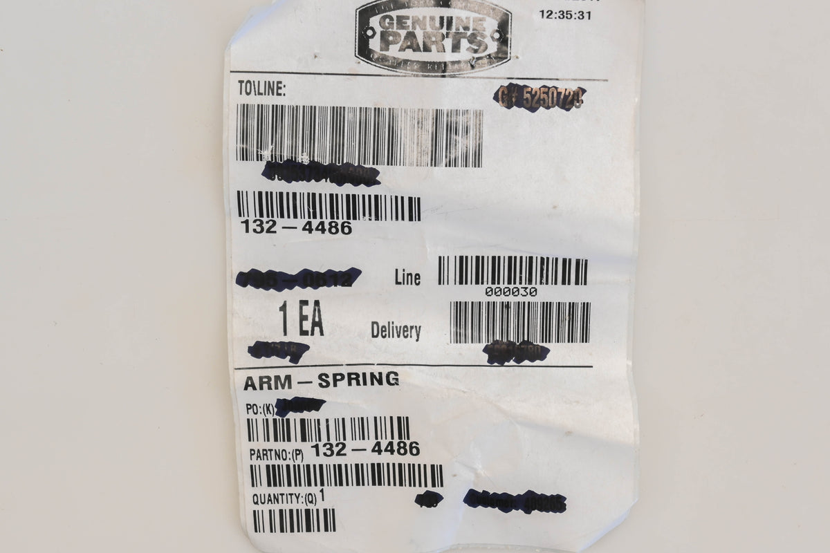 Toro 132-4486 Spring Arm NOS