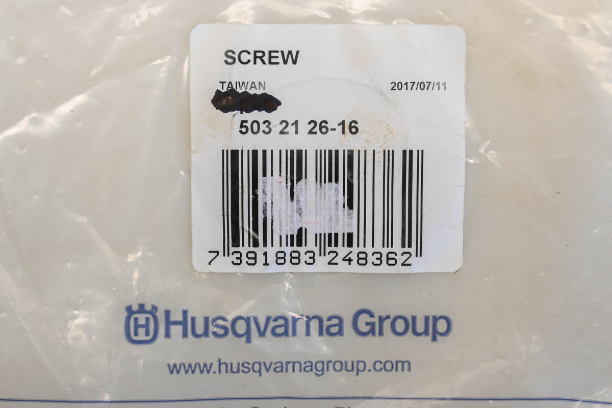 New OEM Husqvarna 503 21 26-16, 503212616 M5-0.8 x 16mm Locking Screw NOS