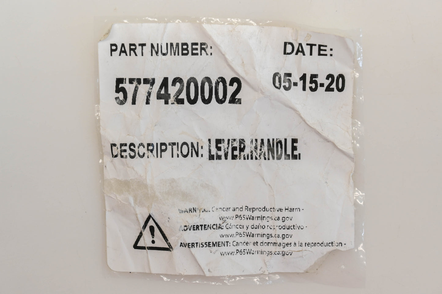 New OEM Husqvarna 577 42 00-02, 577420002 Lever Handle NOS