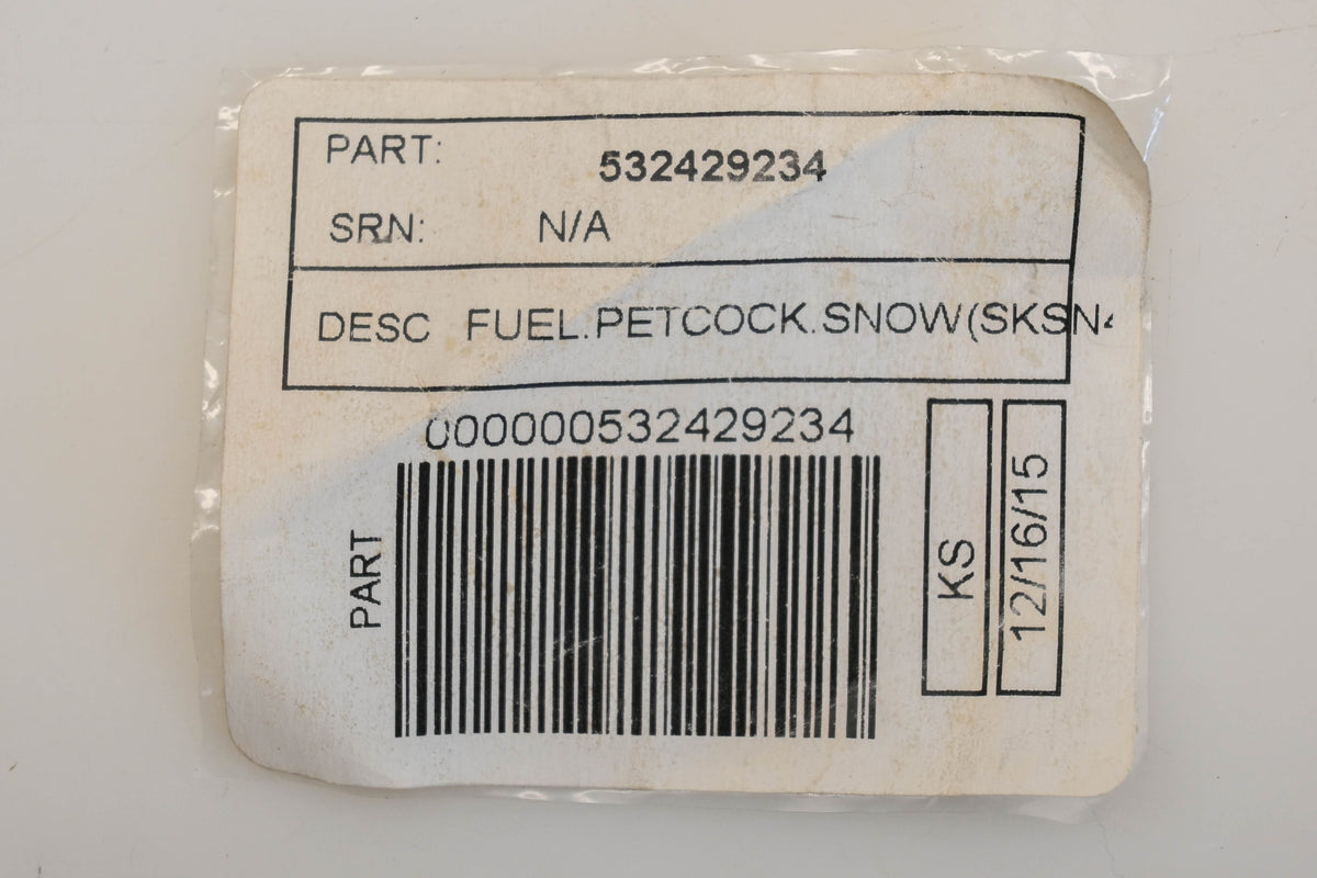 New OEM Husqvarna 532 42 92-34, 532429234 Fuel Petcock Kit NOS