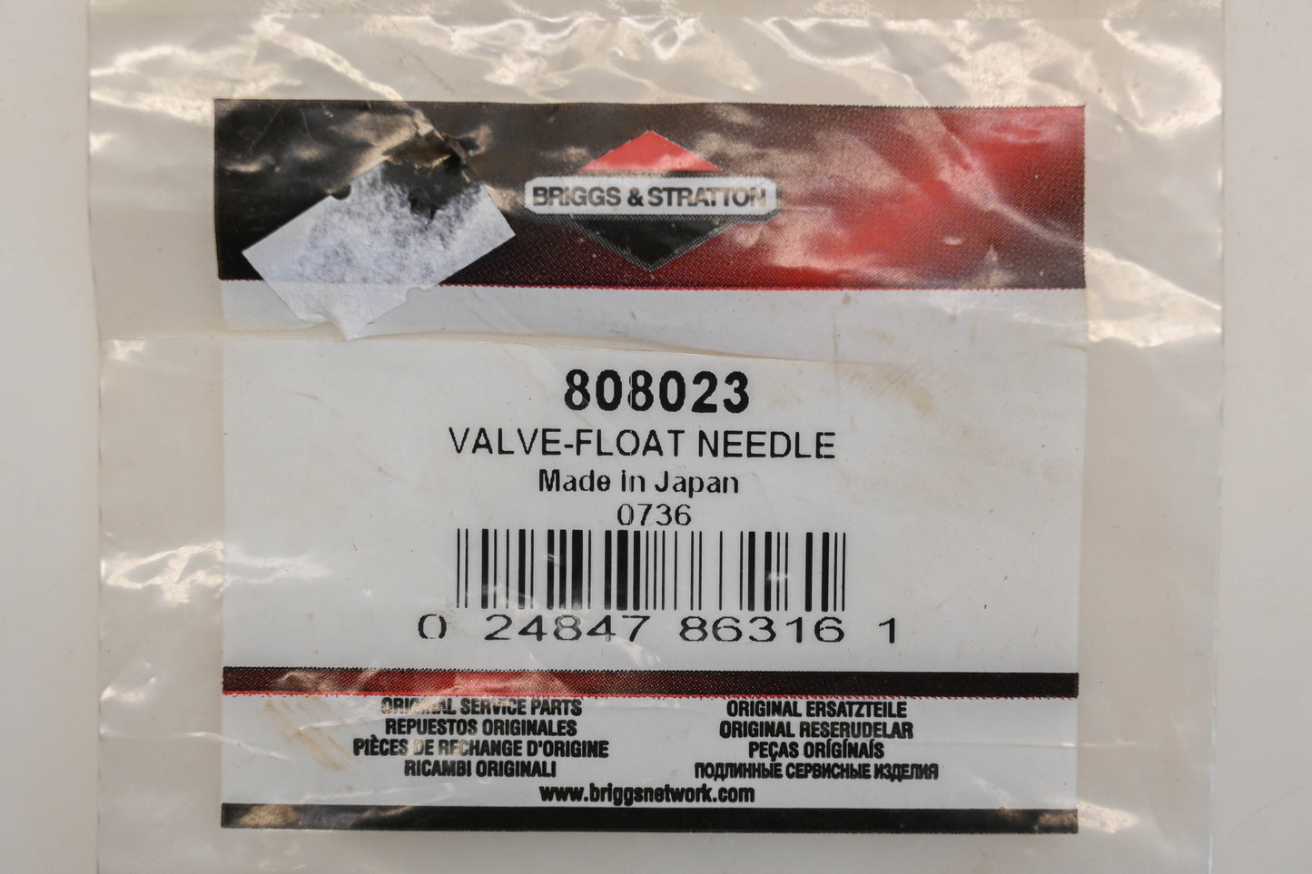 New OEM Briggs & Stratton 808023 Float Valve Needle NOS