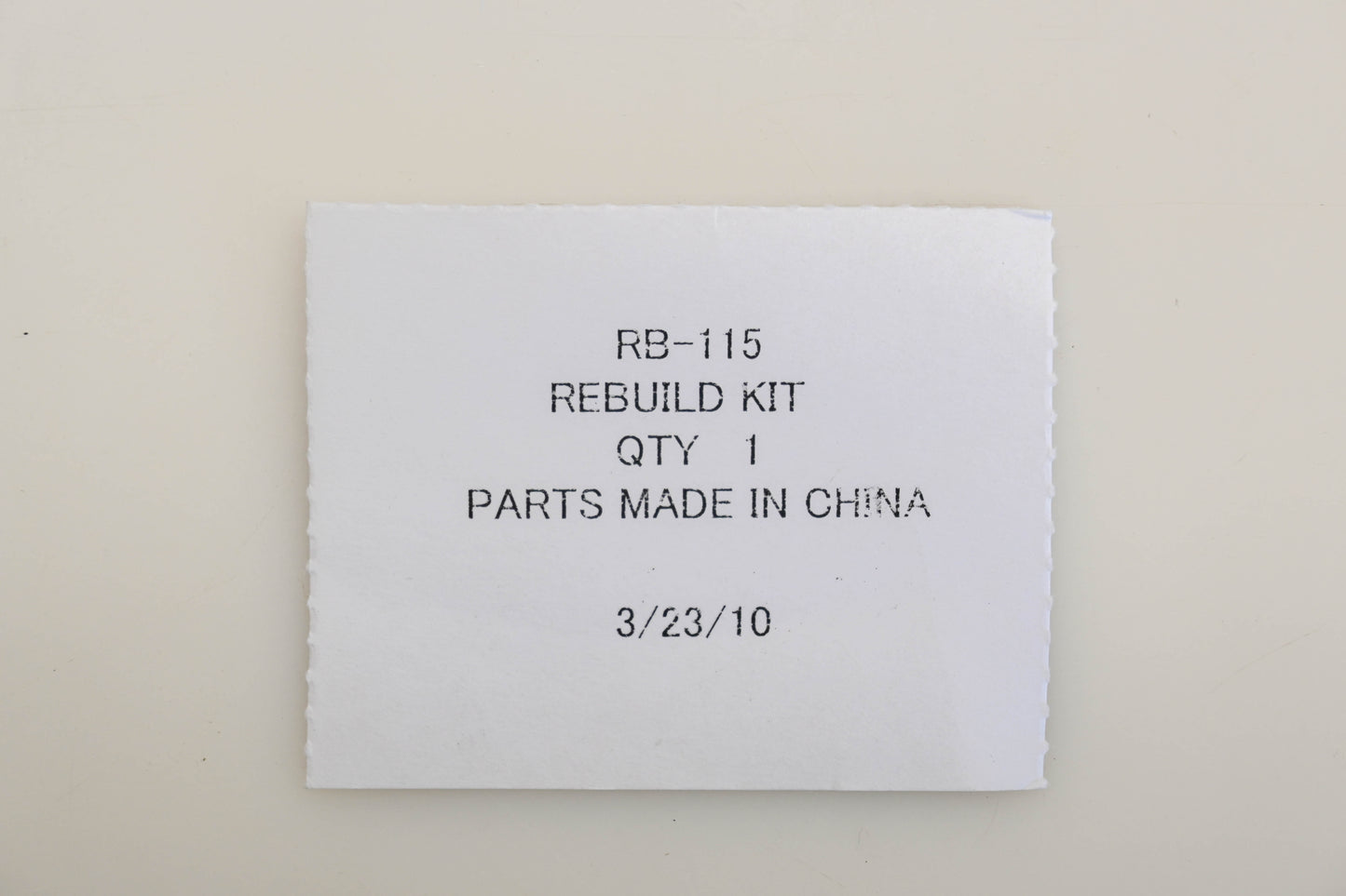Zama RB-115 Carburetor Repair Kit NOS