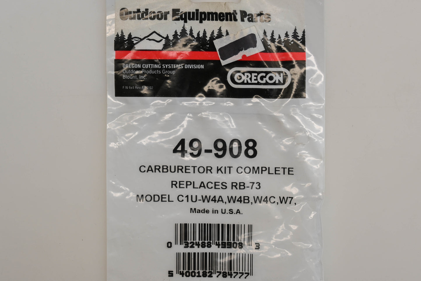 Oregon 49-908, RB-73 Carburetor Repair Kit NOS