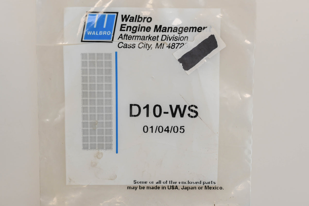 Walbro D10-WS Carburetor Repair Kit NOS