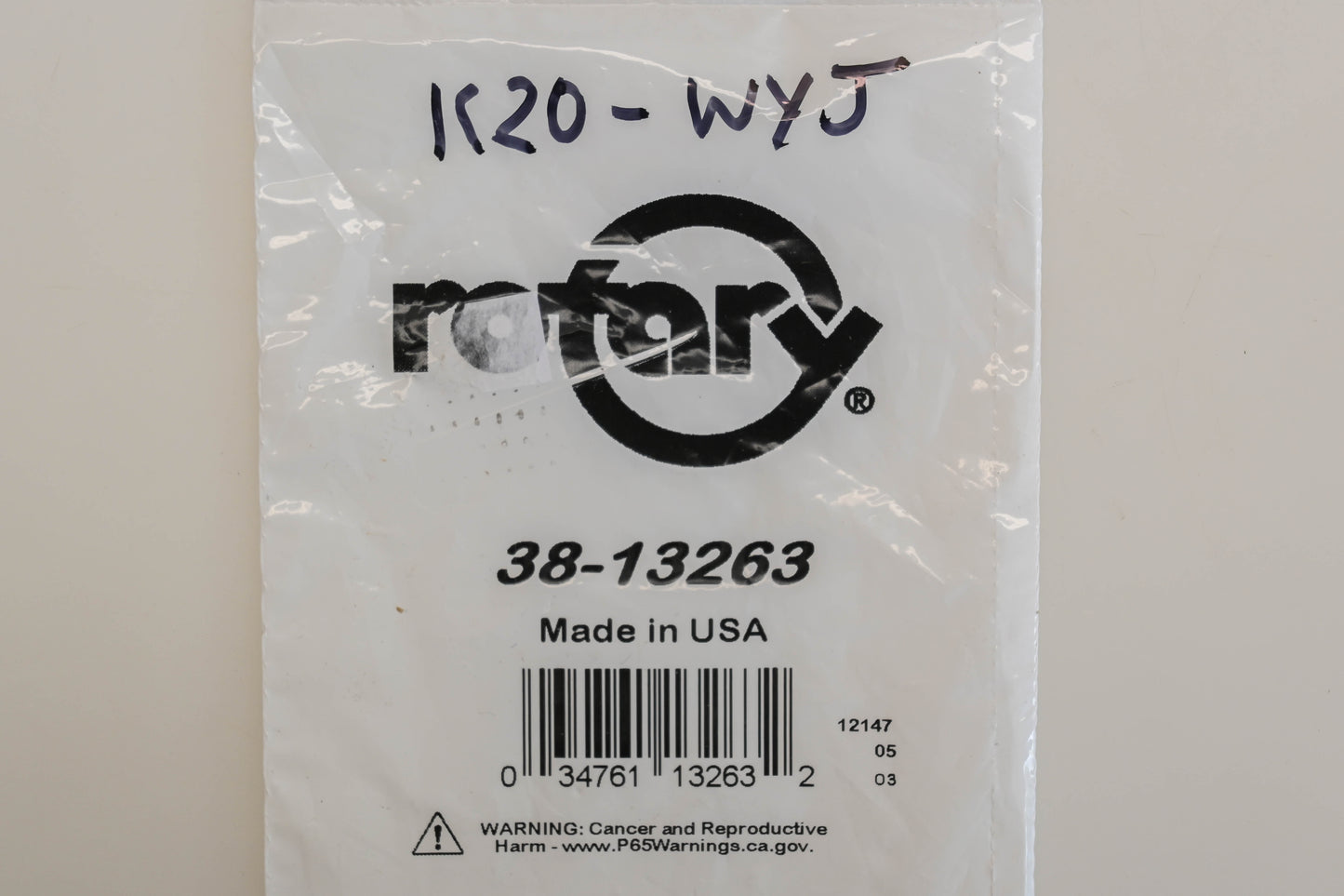 Rotary 38-13263, K20-WYJ Carburetor Repair Kit NOS