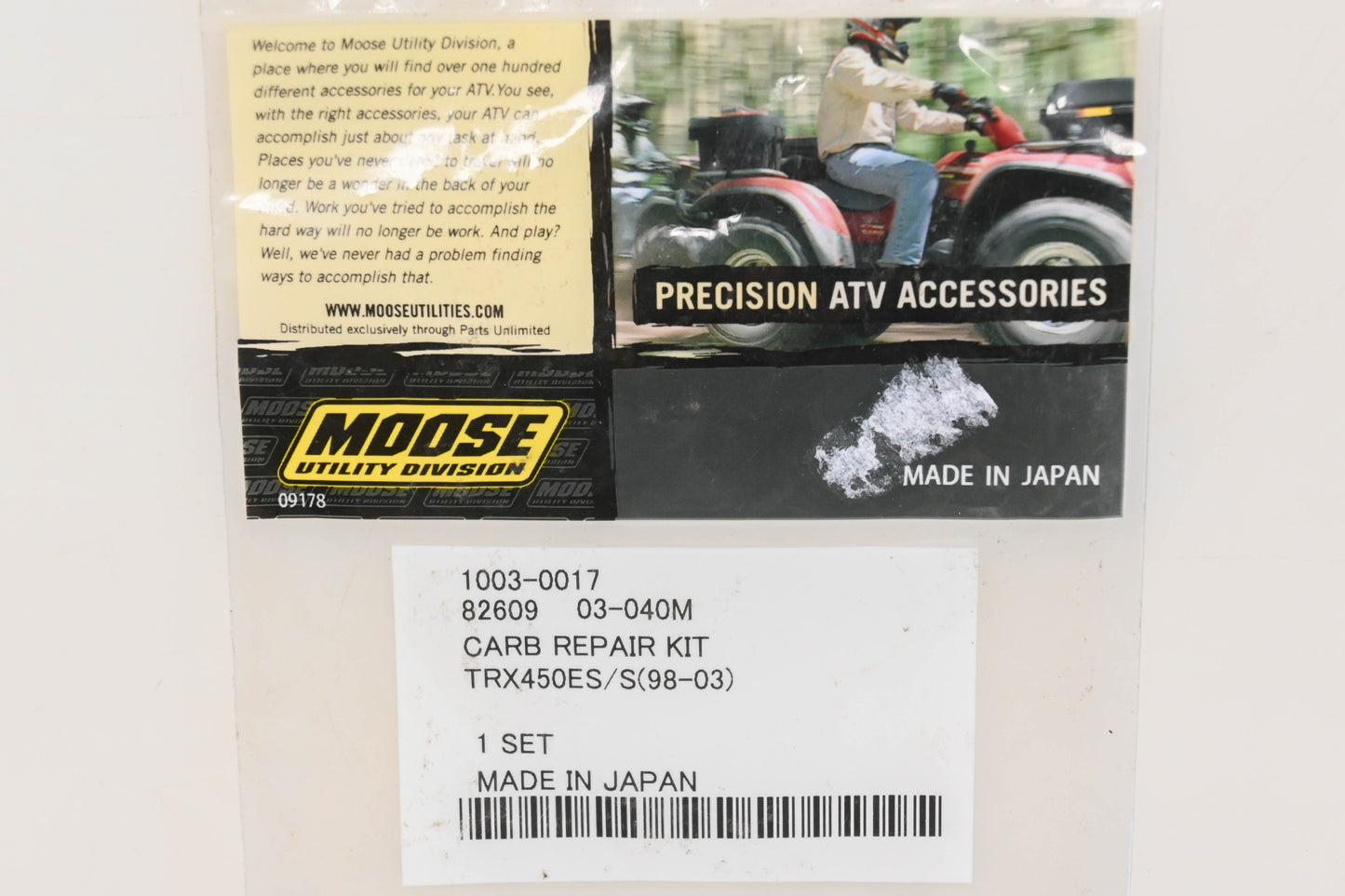 Moose Utility 1003-0017, 03-040M Carburetor Repair Kit NOS