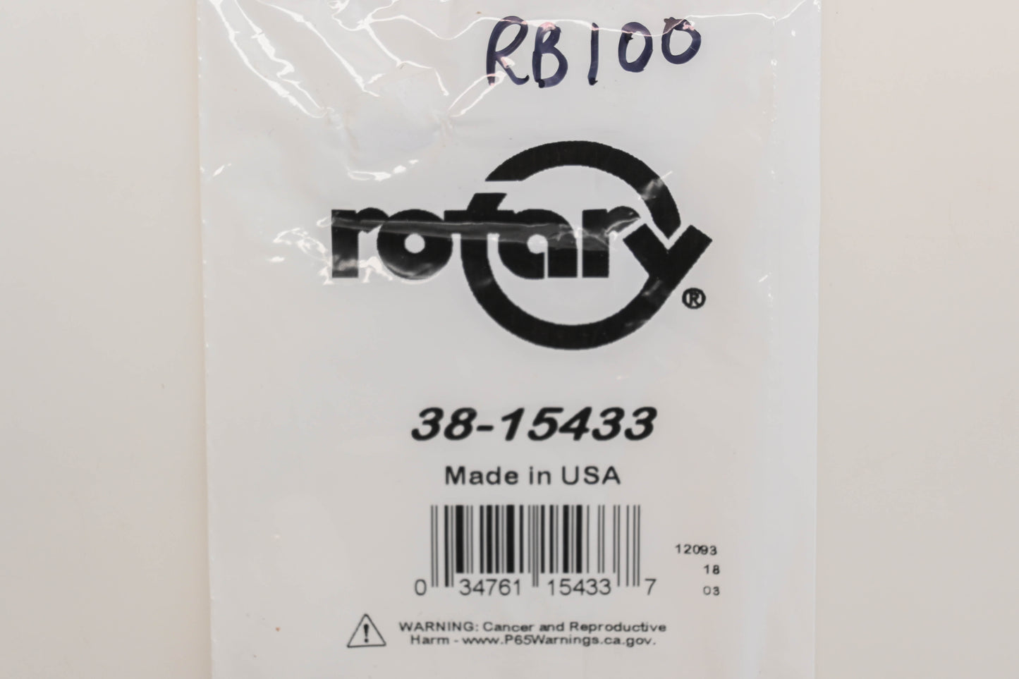 Rotary 38-15433, RB-100 Carburetor Repair Kit NOS