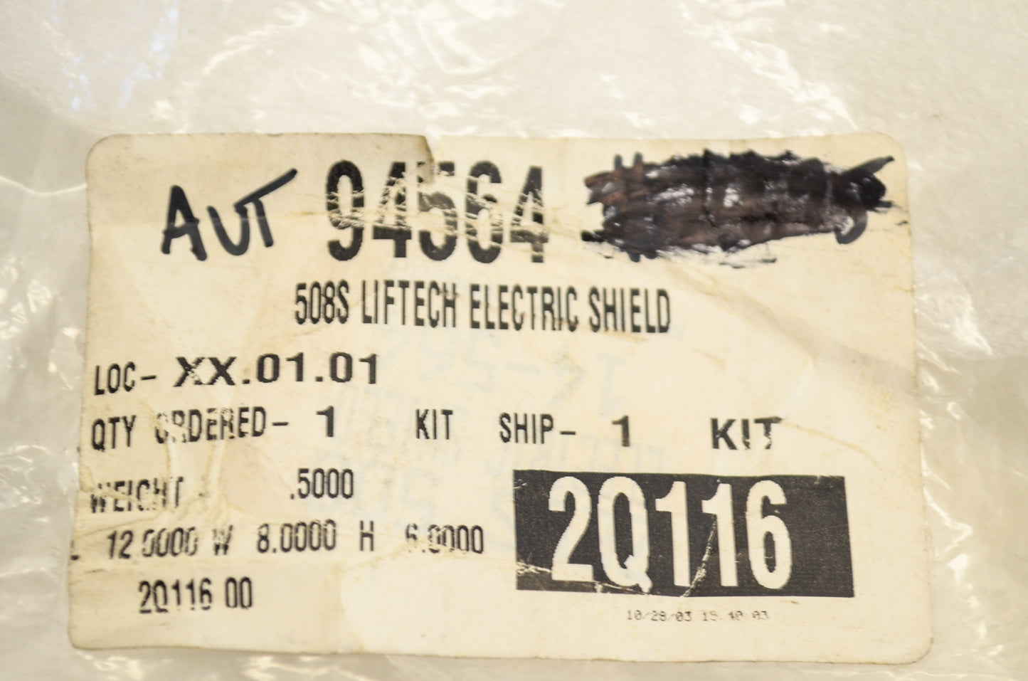 Electric Double Lens Clear Face Shield NOS