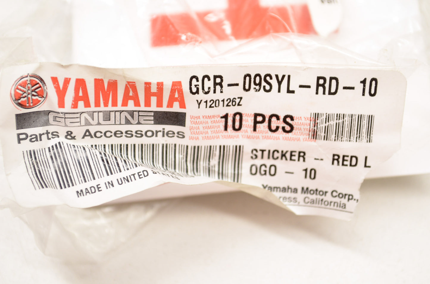 Red Logo Sticker NOS