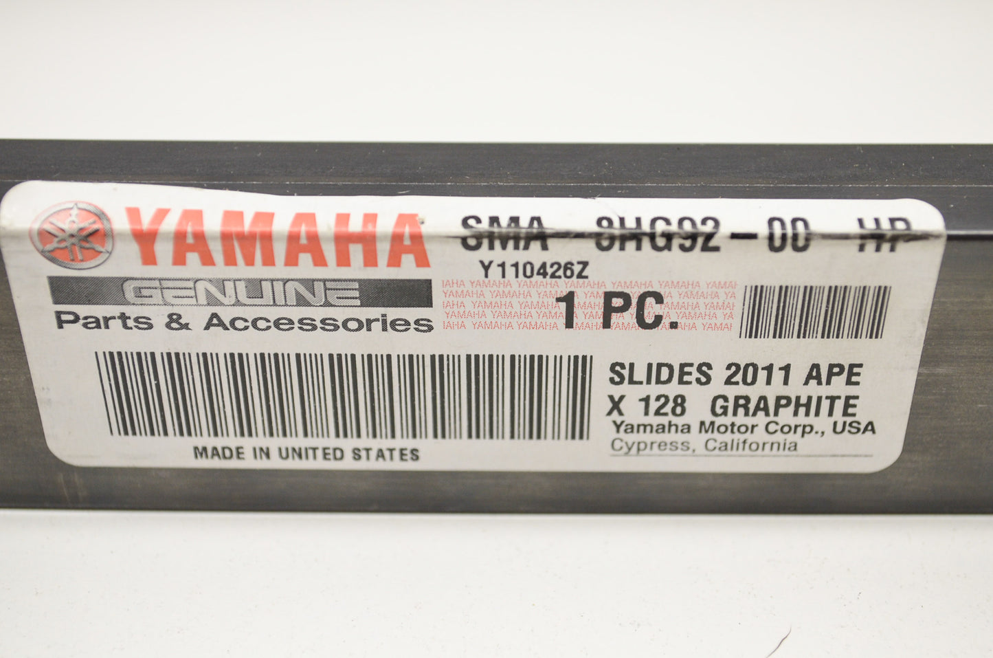 OEM Yamaha SMA-8HG92-00-HP Hi-Performance Black Slider Runner Qty 2 NOS
