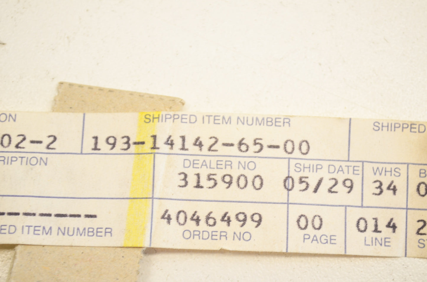 OEM Yamaha 193-14142-65-00 Pilot Jet NOS