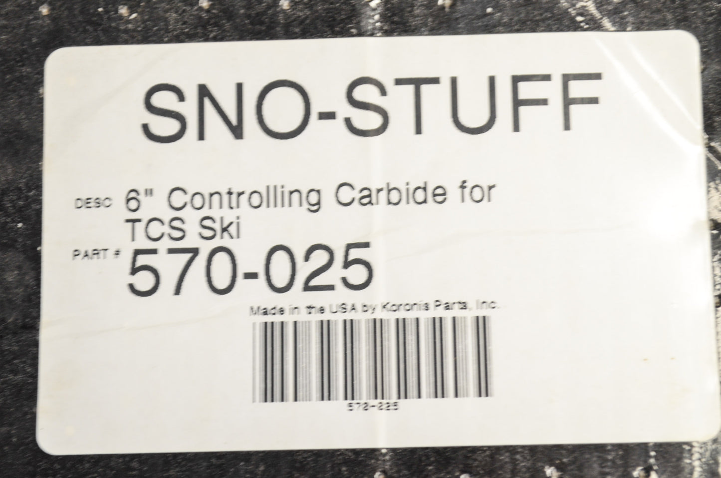 6' Controlling Carbide for TCS Ski NOS