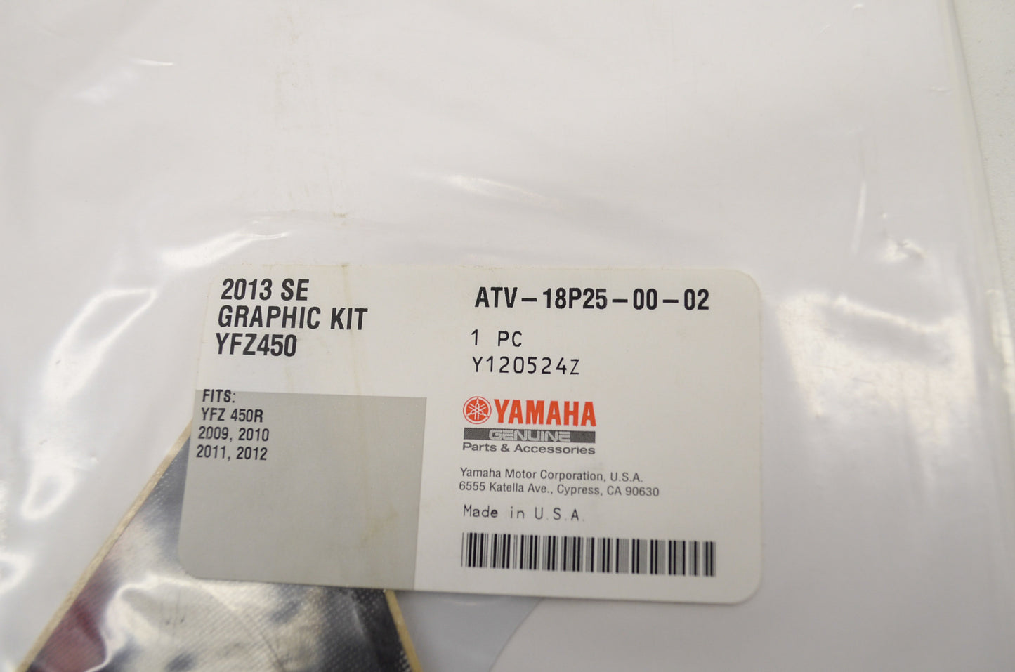 Graphic Kit 13 YFZ450R NOS