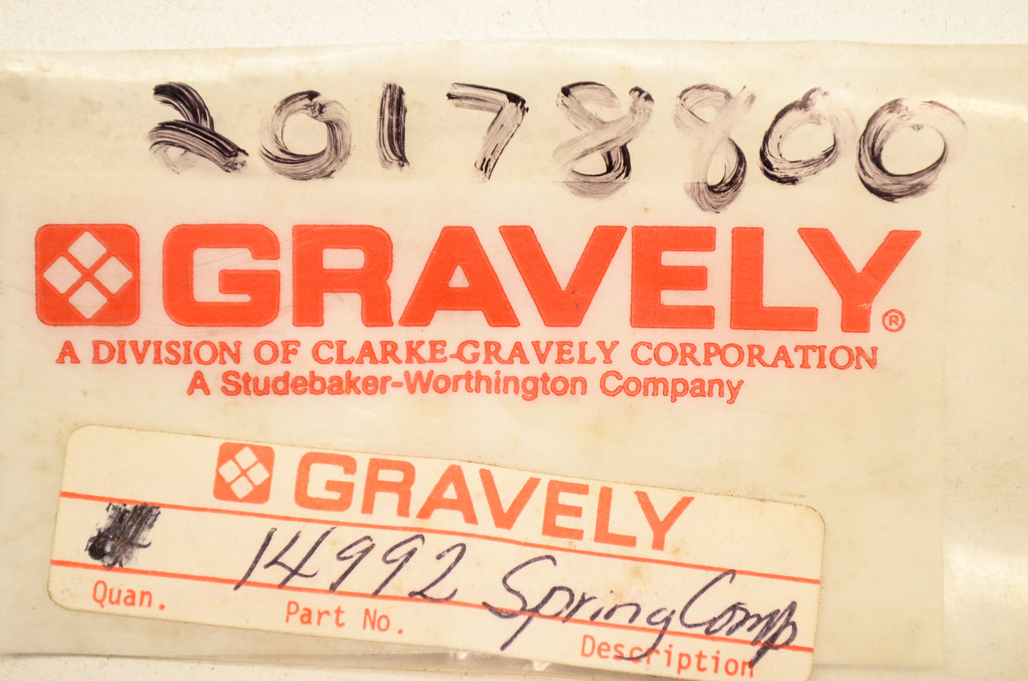 New Gravely Spring QTY 3 NOS