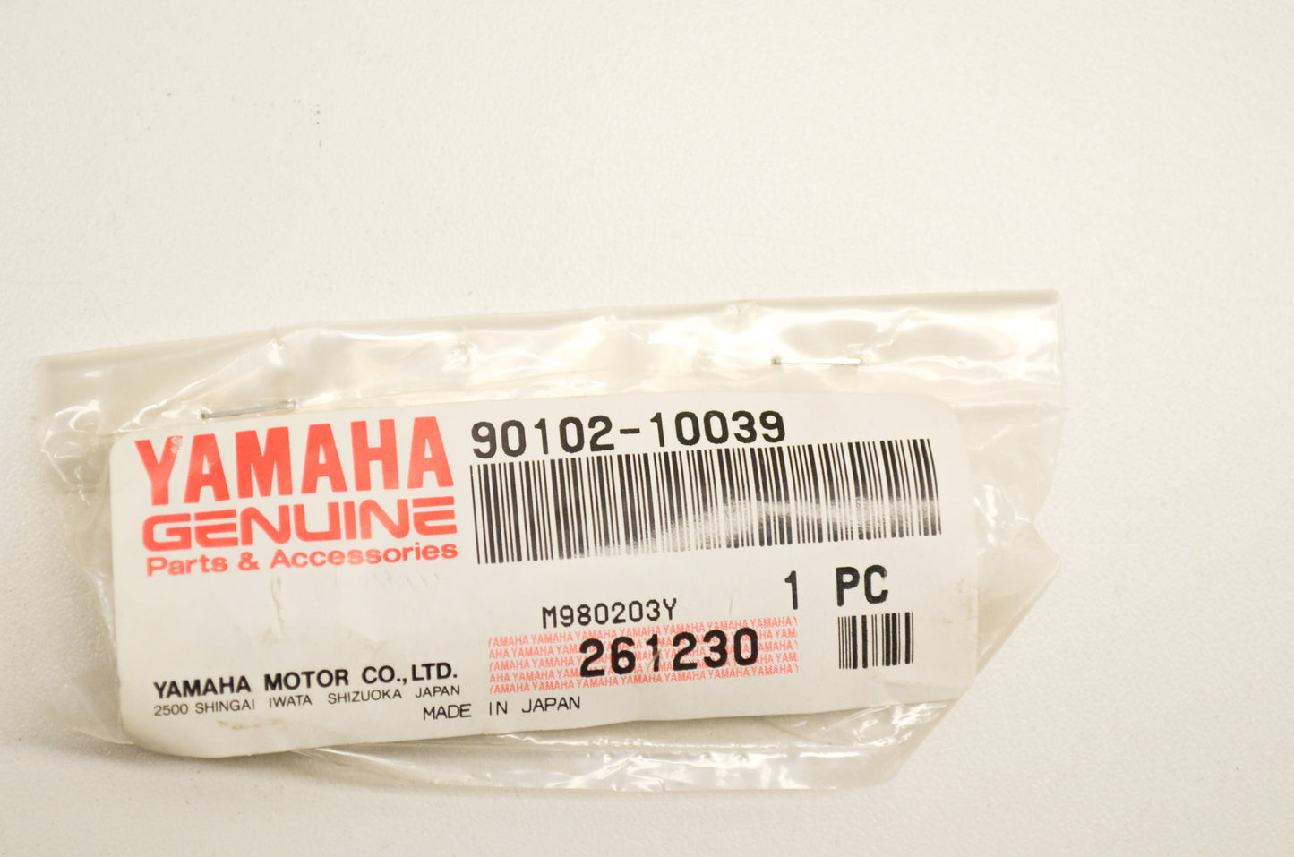 OEM Yamaha 90102-10039-00 Bolt w/ Hole NOS