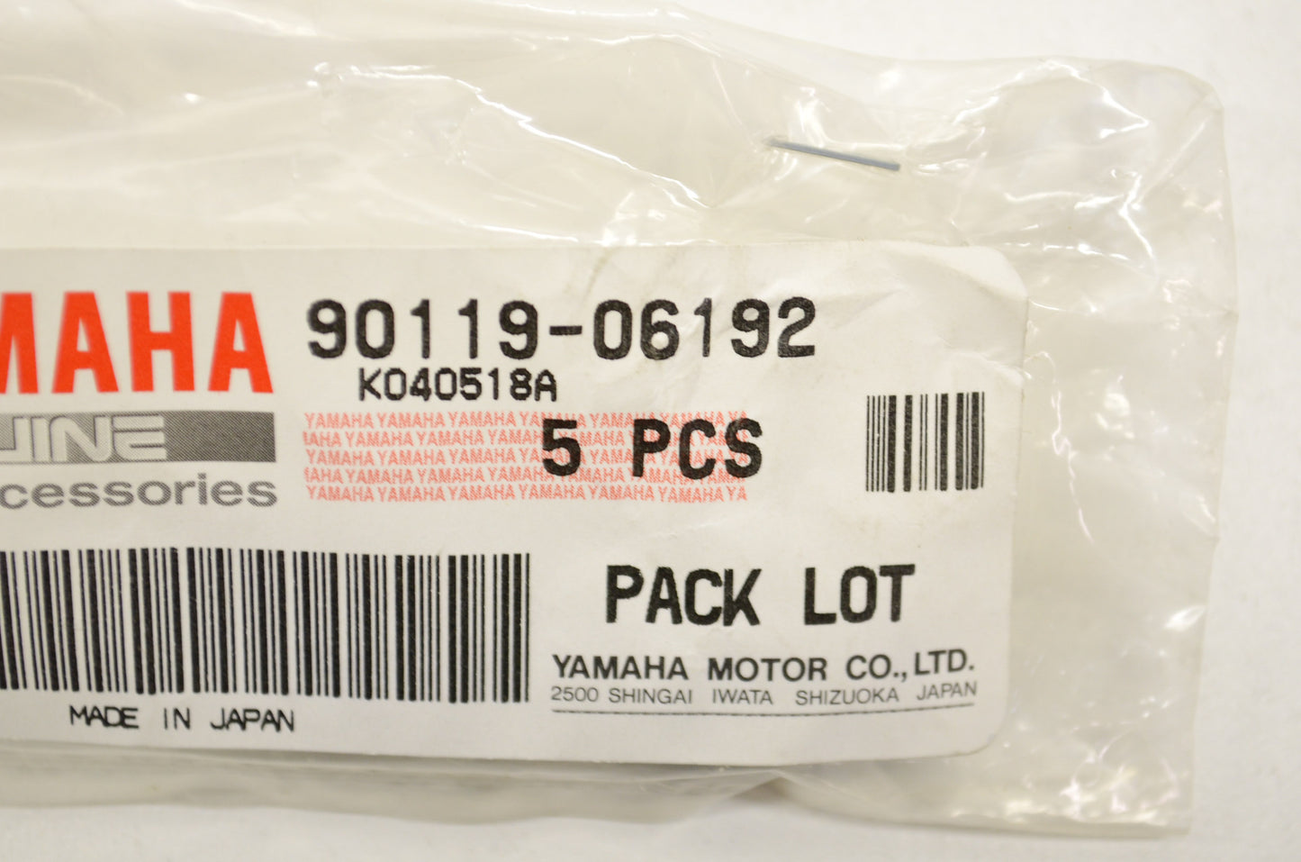 OEM Yamaha 90119-06192-00 Bolt w/ Hole Qty 3 NOS