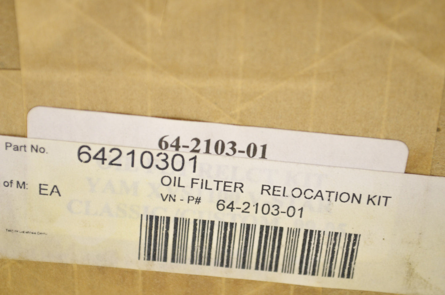 Chrome Oil Filter Relocation Kit NOS