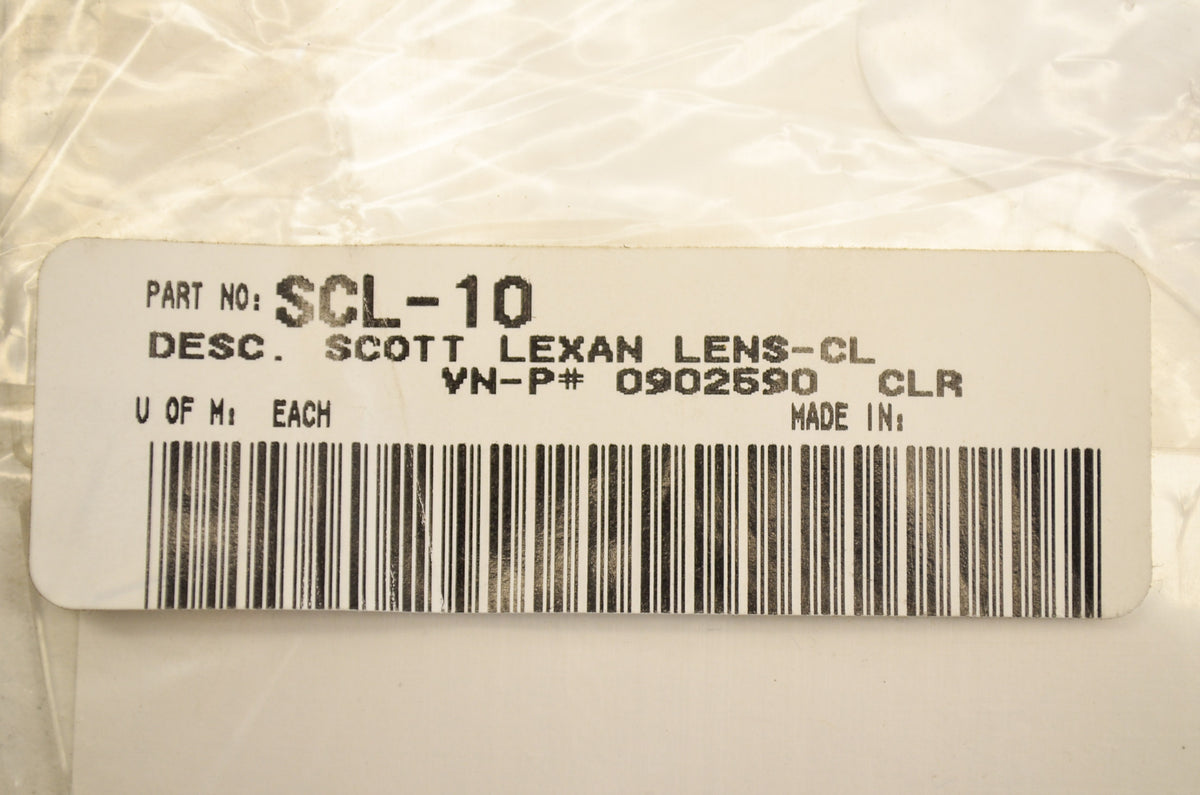 Scott SCL10, 0902590 Helmet Lens Clear NOS