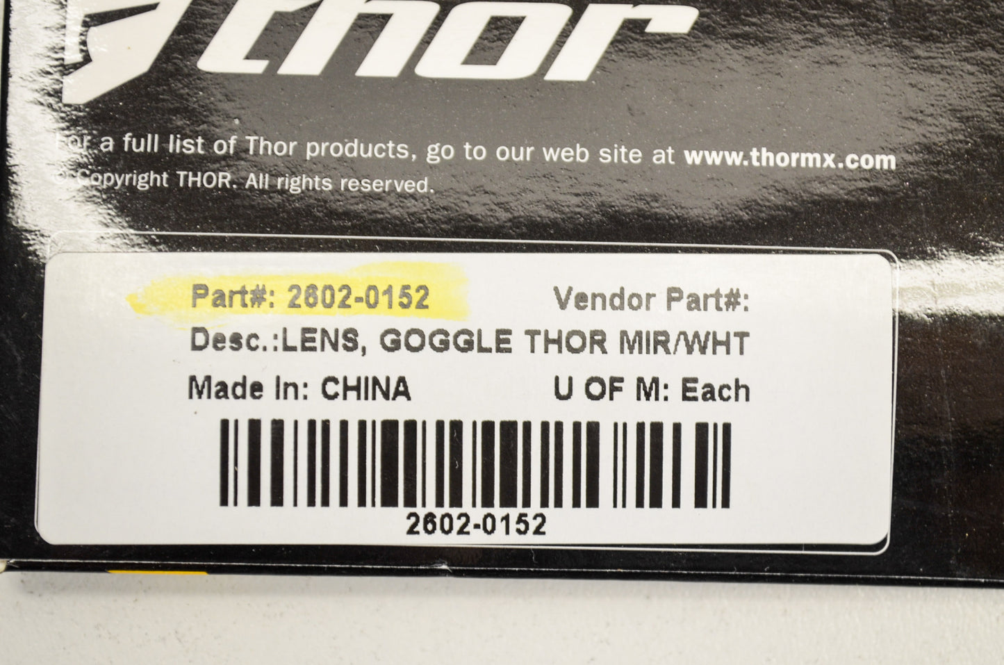 Goggle Lens White Mirror Hero Enemy NOS