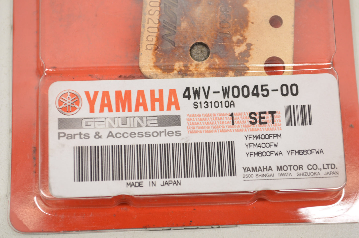 New OEM Yamaha 4WV-W0045-00-00 Brake Pad Kit NOS