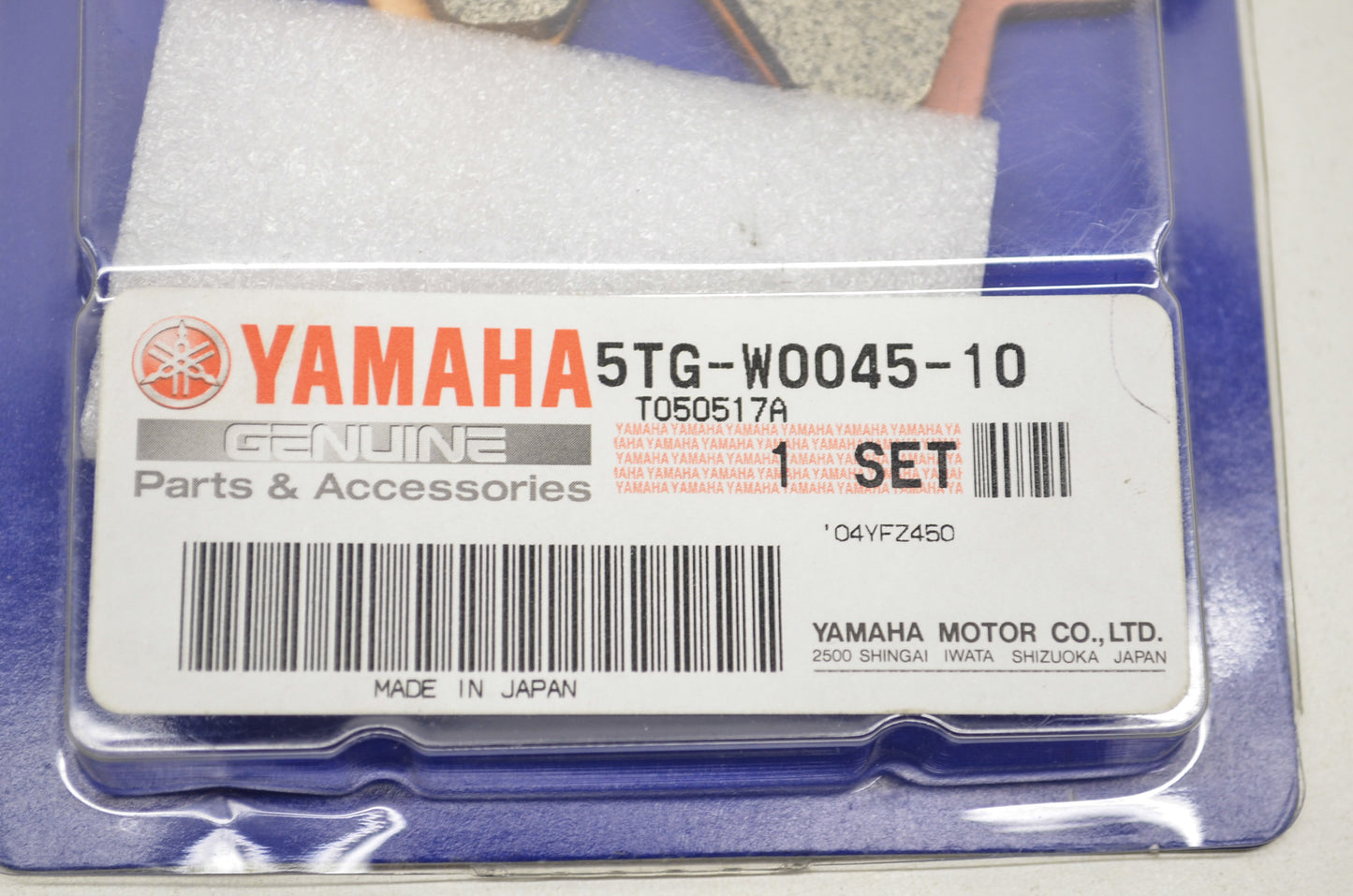 OEM Yamaha 5TG-W0045-10-00 Right Brake Pad NOS