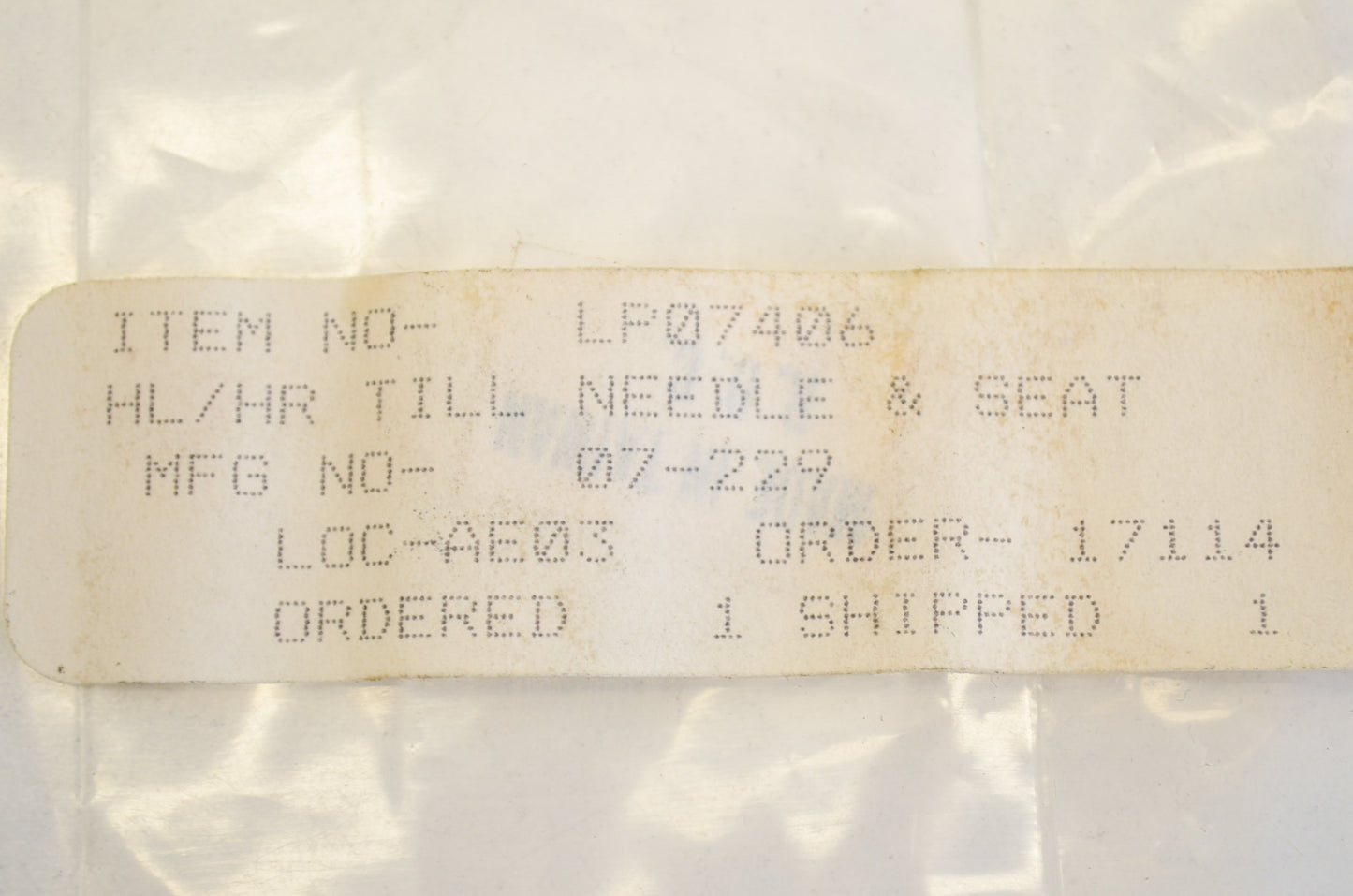 New Kimpex Needle Seat Kit NOS