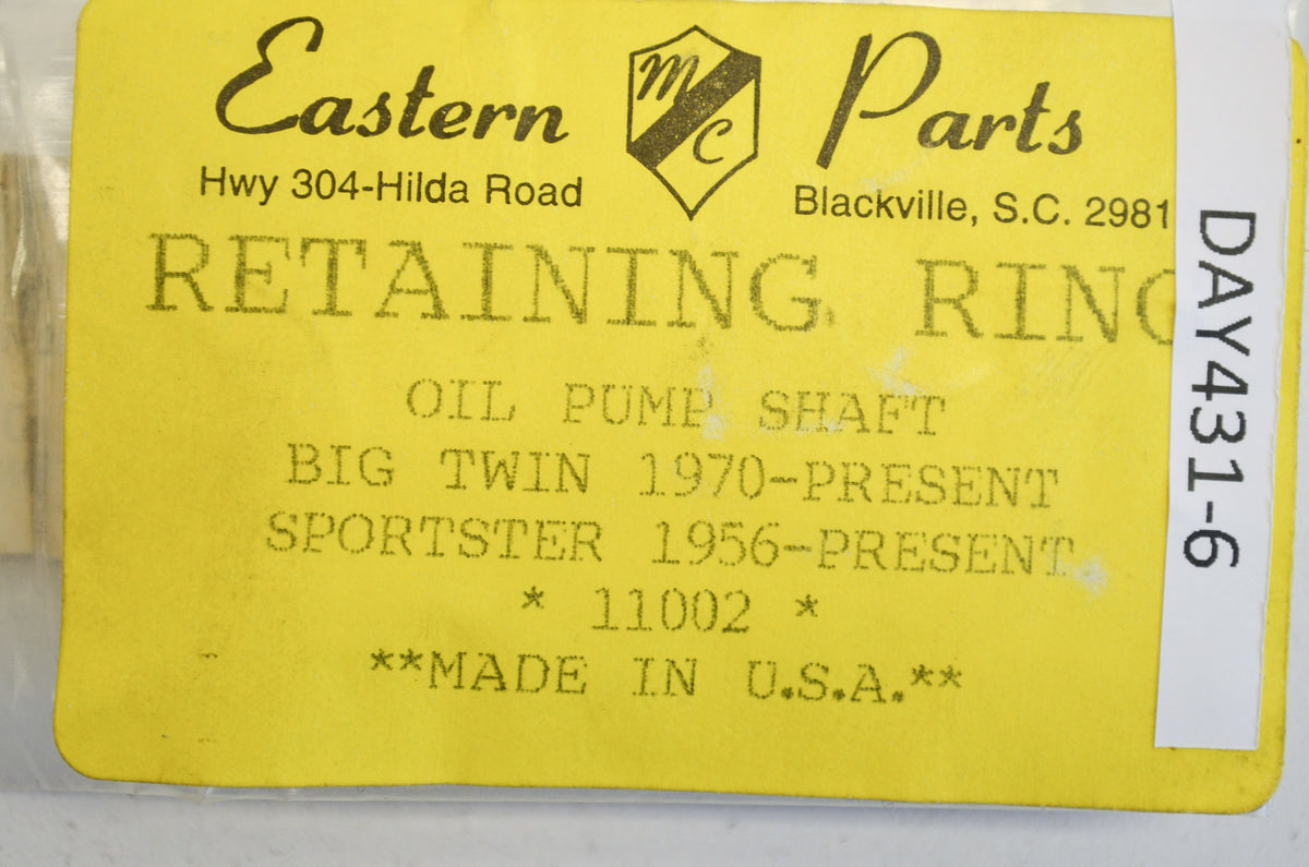Eastern Motorcycle Parts 11002, DS-173403 Oil Pump Retaining Rings Big Twin Spor