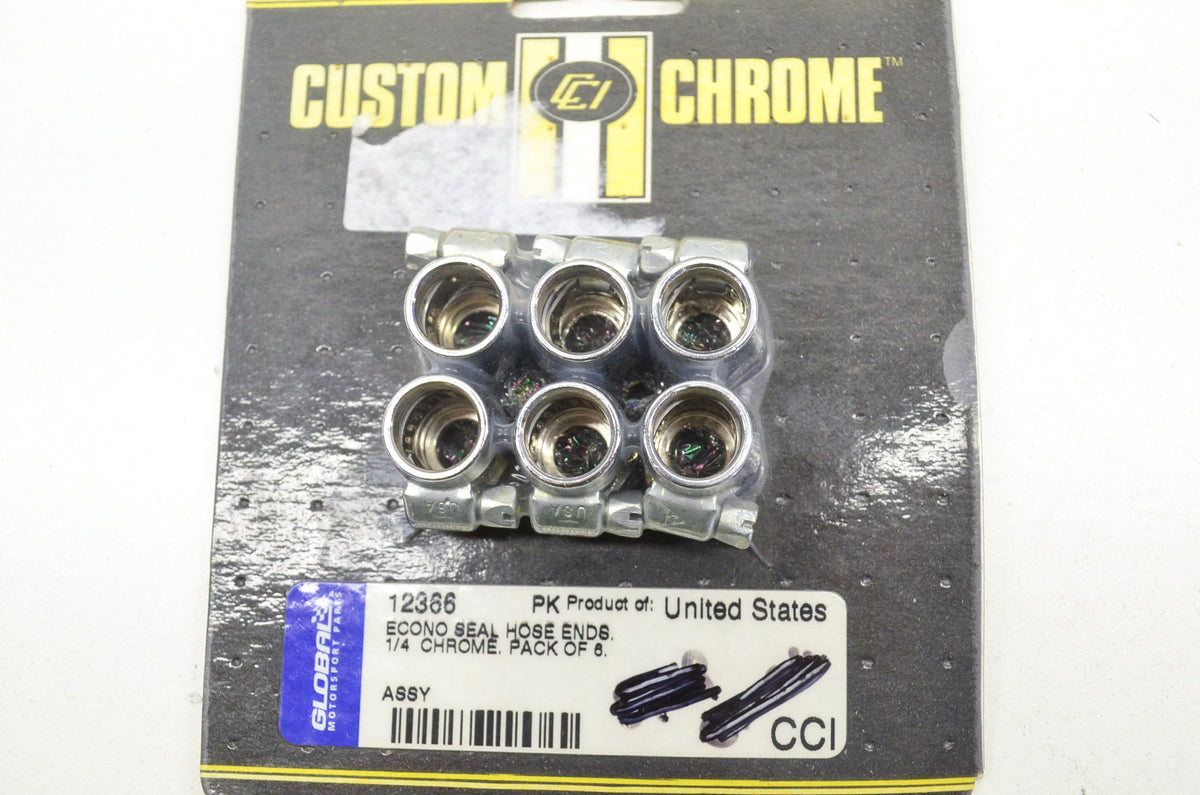 Custom Chrome 12366 Econo Seal Hose End QTY 6 NOS