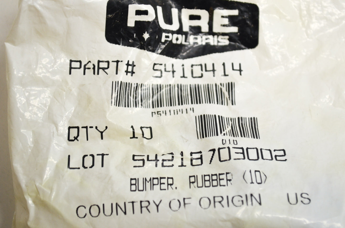 OEM Polaris 5410414 Rubber Bumper Qty 2 NOS