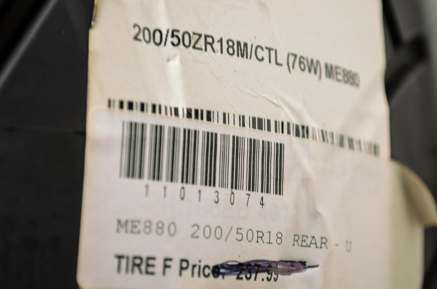 New Metzeler ME880 Marathon Rear Tire 200/50ZR 18 M/C 76W