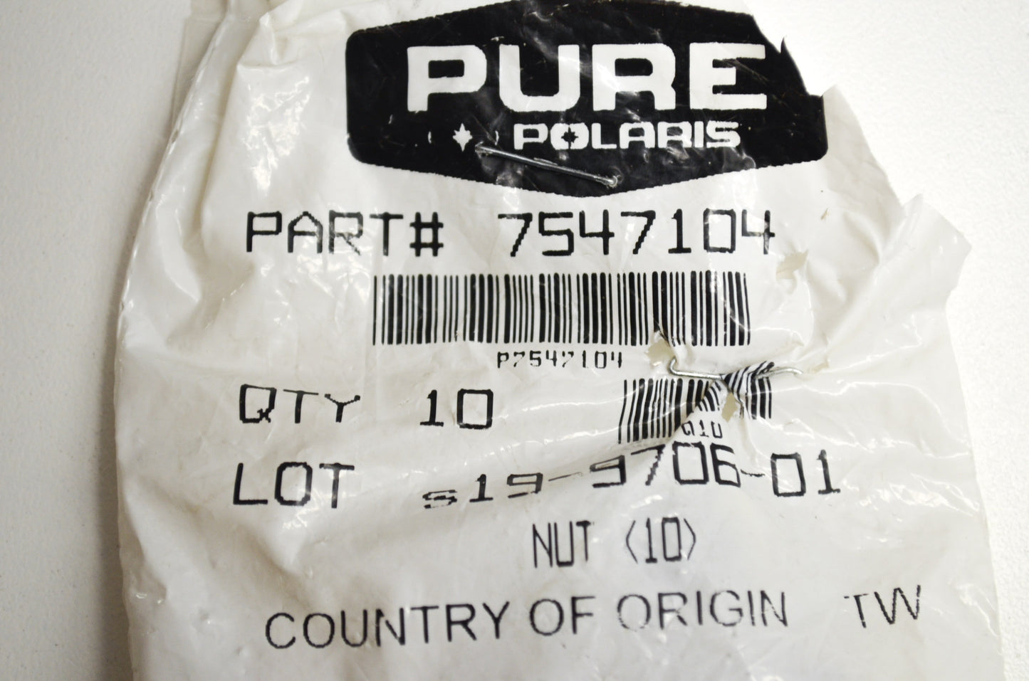 OEM Polaris 7547104 Nut Qty 4 NOS